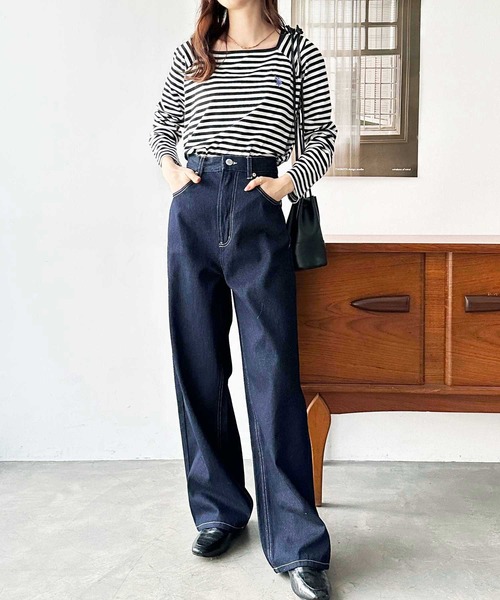 【porinさん専用】黒トップス デザインネック ドルマントップス トップス レディース 長袖・再