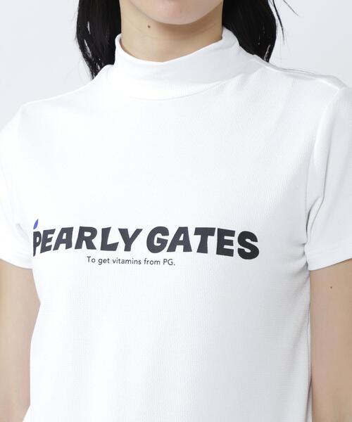 PEARLY GATES tシャツ 「PEARLY GATES」ベア疑似メッシュ半袖