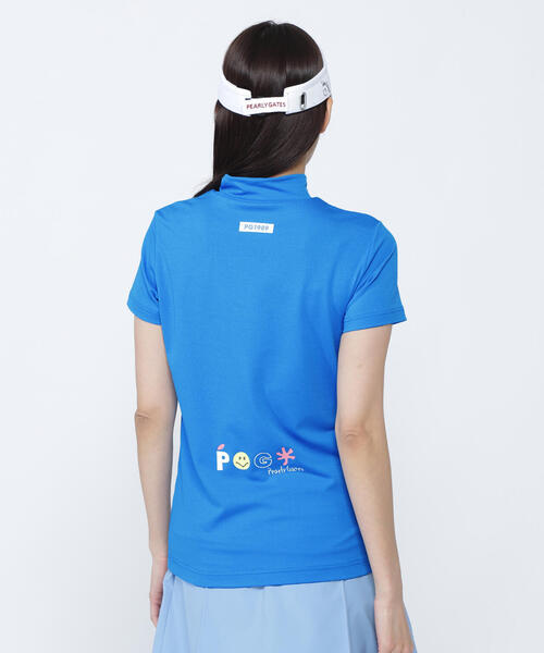 PEARLY GATES - ショートパンツ&モックネックTシャツ PEARLY GATES tシャツ 「PEARLY GATES」ベア疑似メッシュ半袖