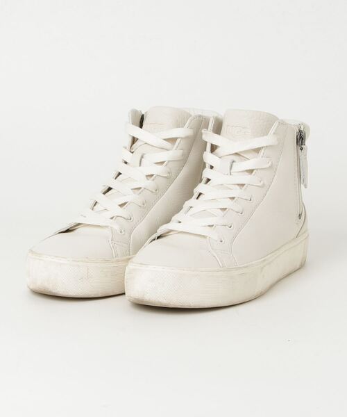 UGG 美品 ホワイト ハイカットスニーカー 25cm 箱あり UGG 美品 ホワイト ハイカットスニーカー 25cm 箱あり - メルカリ