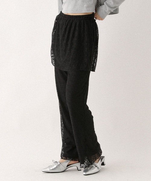 パンツ　その2 Heather パンツ レイヤードレースパンツ2P 581476 レディース