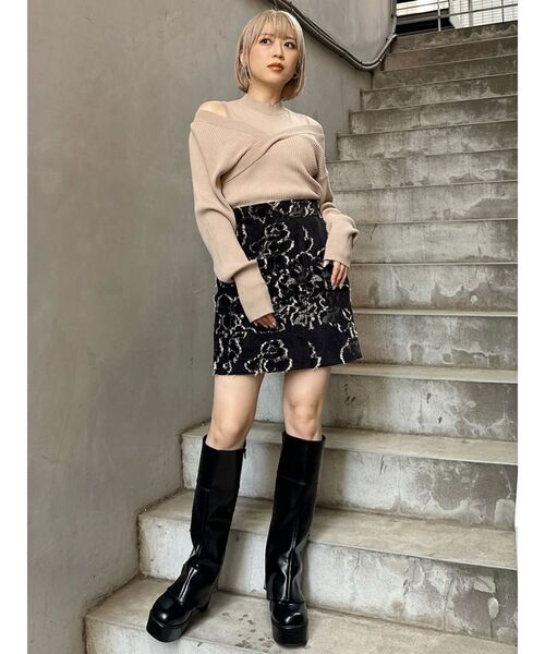 MURUA（ムルーア） スカート ゴブランジャガードミニスカート