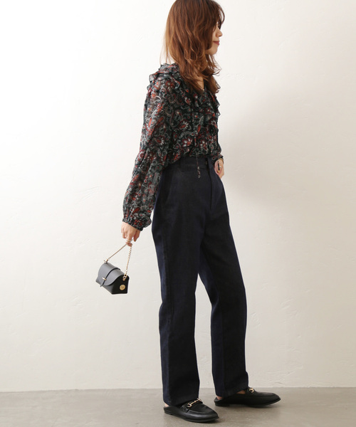 「JOURNAL STANDARD relume」 長袖ブラウス FREE ブラック レディース_画像4