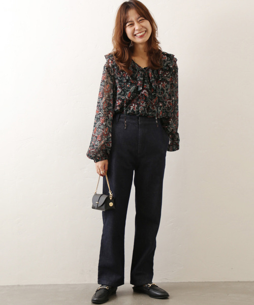 「JOURNAL STANDARD relume」 長袖ブラウス FREE ブラック レディース_画像6