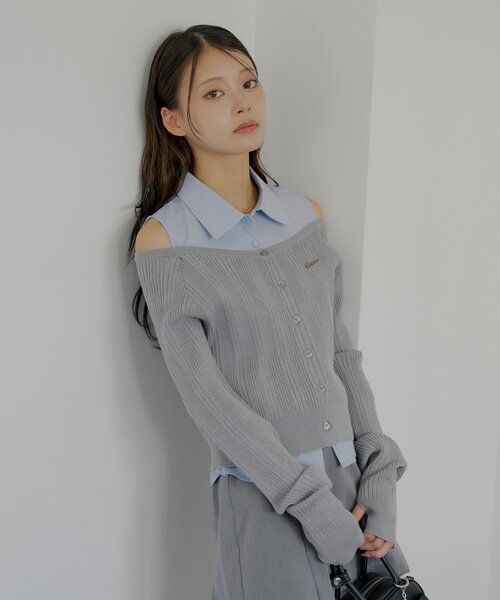 Chico カーディガン シャツレイヤード2way レディース : ZOZOTOWN