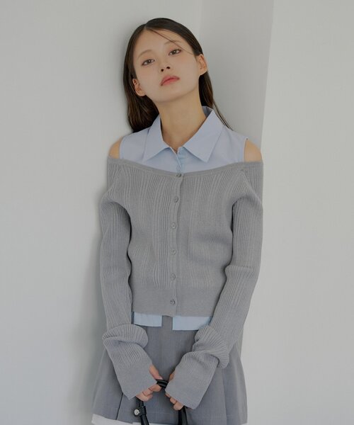 chico カーディガン・ブラウス Chico（チコ） カーディガン シャツレイヤード2way カーディガン