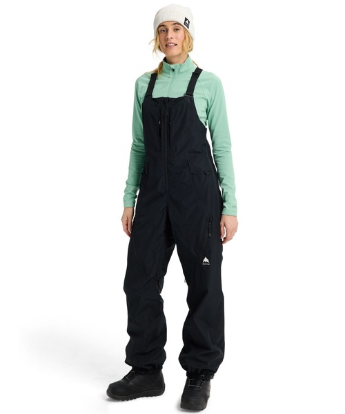 XGIRL×Burton ビブパンツ　レディース　Sサイズ　ブラック Burton バートン レディース ビブパンツ