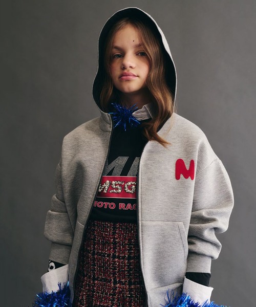 MSGM KIDS パーカー 「TheMwave」ボンディングジップパーカー キッズ