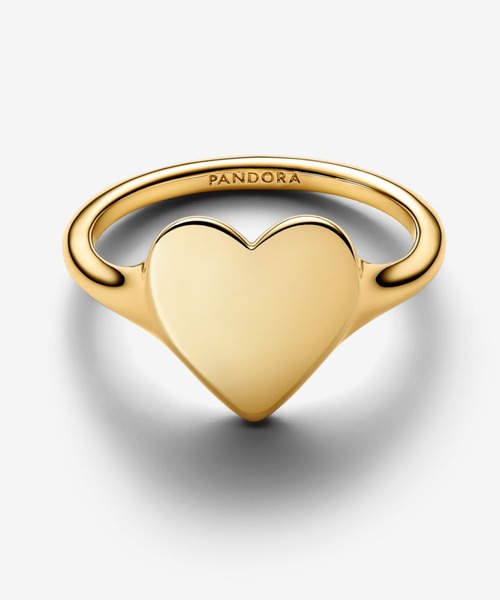 PANDORA（パンドラ） 指輪 リング エングレーバブル ハート ゴールド