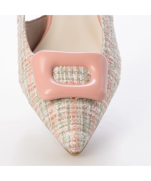 「Launa lea」 ヒールサンダル 25.0cm ライトブルー レディース_画像9