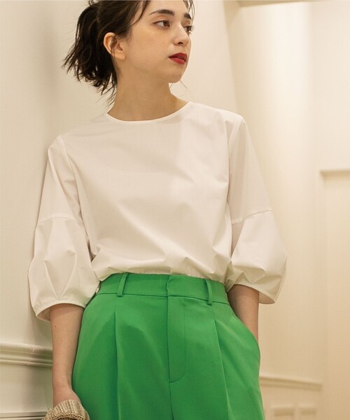 「OPAQUE.CLIP」 半袖ブラウス 40 ブルー レディース_画像3