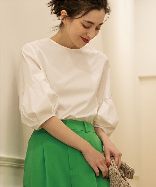 「OPAQUE.CLIP」 半袖ブラウス 40 ブルー レディース_画像4