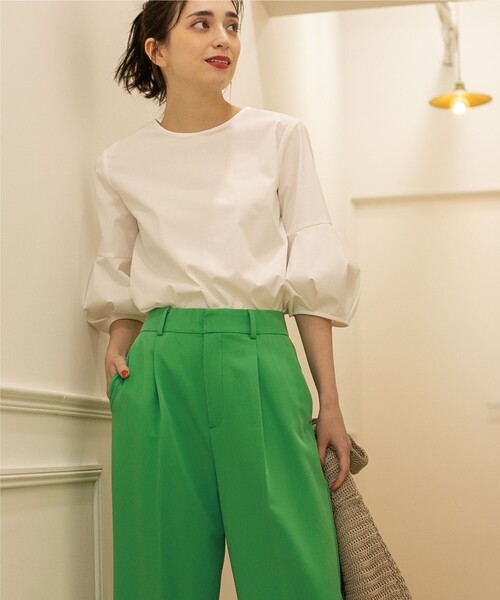 「OPAQUE.CLIP」 半袖ブラウス 40 ブルー レディース_画像6