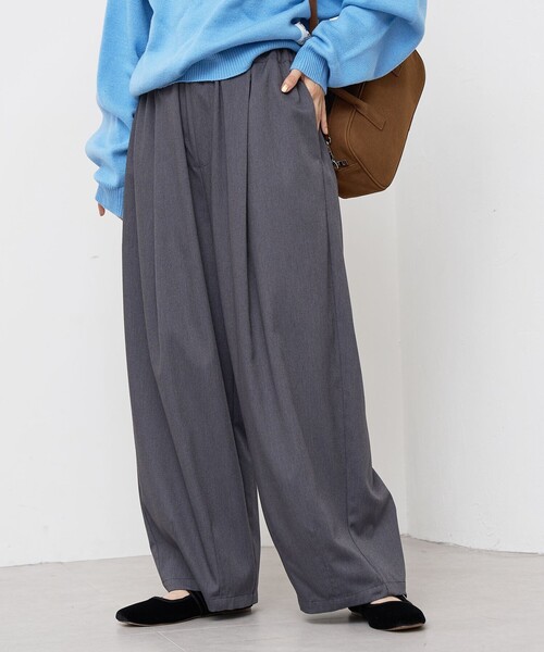 coen（コーエン） ワイドパンツ スラックス パンツ TRイージーカーブ