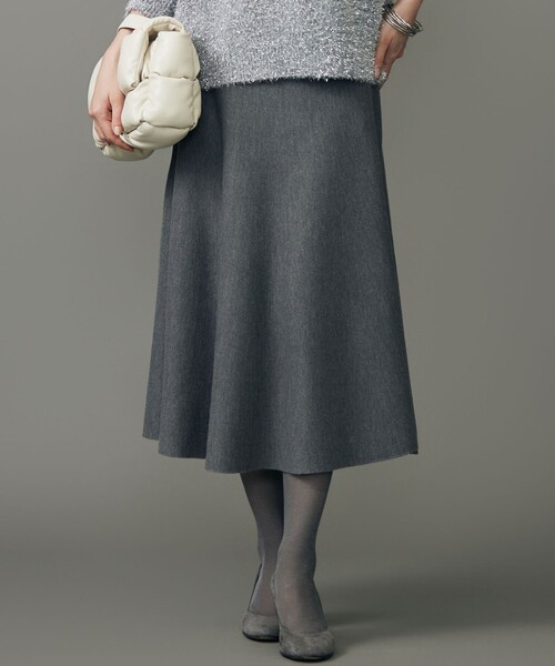 自由区（ジユウク） スカート ウールミラノニットフレア スカート