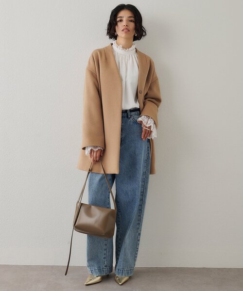 Whim Gazette（ウィム ガゼット） ブラウス シャツ レースギャザー