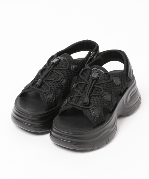 「LOWRYS FARM」 フラットサンダル MEDIUM ブラック レディース_画像8