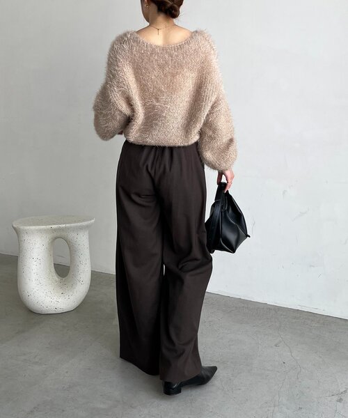 【タグ付き】CAPRICIEUX LE'MAGE フェザーラウンドプルオーバー パル PAL 【CAPRICIEUX LE'MAGE】フェザーラウンドプルオーバー