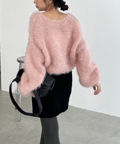 【タグ付き】CAPRICIEUX LE'MAGE フェザーラウンドプルオーバー パル PAL 【CAPRICIEUX LE'MAGE】フェザーラウンドプルオーバー