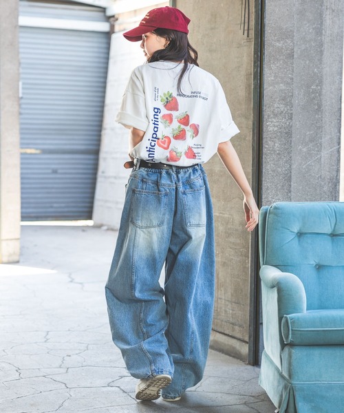 「PBLIM」 半袖Tシャツ LARGE ブラウン レディース_画像7