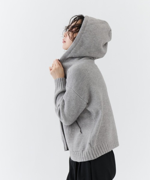 NUJOH パーカー Soft Knit Zip-Up Hoodie / ソフトニットジップアップ