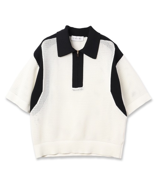 「CULLNI」 半袖ニット 2 ライトグリーン メンズ_画像4