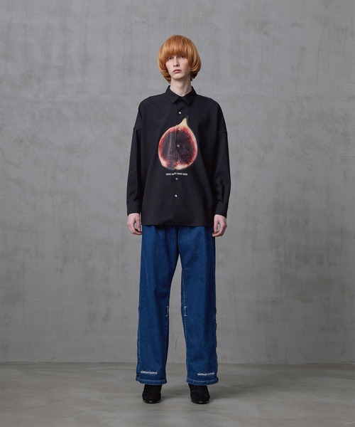 SHAREEF　シャリーフ　ジレコート　ブラック　別注　ユニセックス SHAREEF（シャリーフ）の「STUDIOUS別注 GEORGETTE TEE（Tシャツ