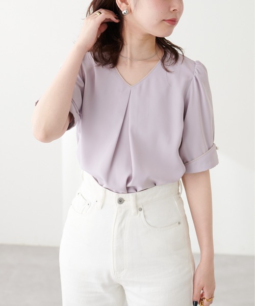 「natural couture」 半袖ブラウス FREE サックスブルー レディース_画像3
