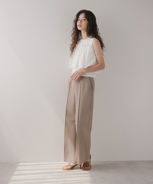 「rectangle」 ノースリーブニット FREE ネイビー レディース_画像4