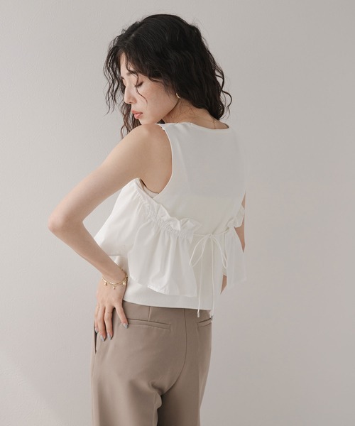 「rectangle」 ノースリーブニット FREE ネイビー レディース_画像5