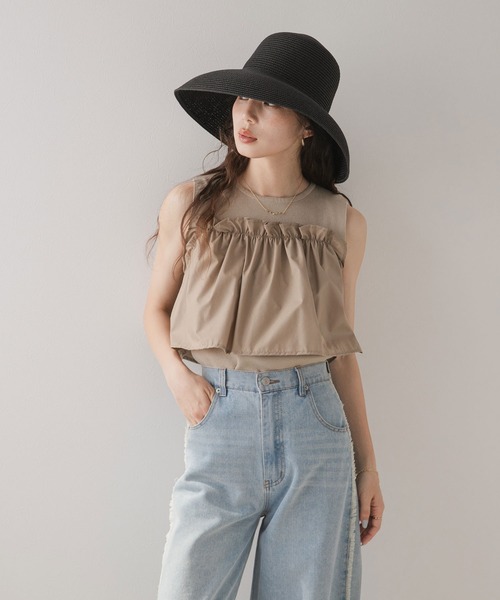 「rectangle」 ノースリーブニット FREE ネイビー レディース_画像8