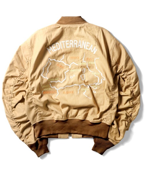 HOUSTON（ヒューストン） ma1 ma-1 HOUSTON バックサテンMA-1