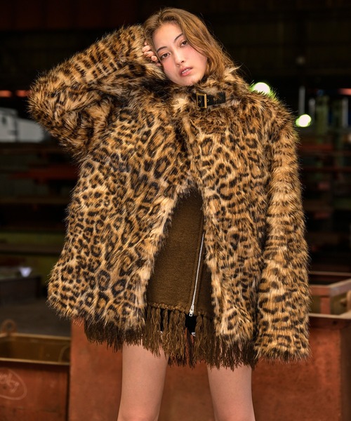 ACLENT（アクレント） コート アウター Fauxファースタンドカラー