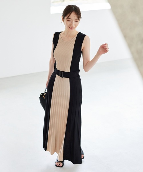 「Andemiu」 ノースリーブワンピース FREE ネイビー レディース_画像3