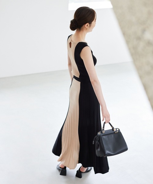 「Andemiu」 ノースリーブワンピース FREE ネイビー レディース_画像5