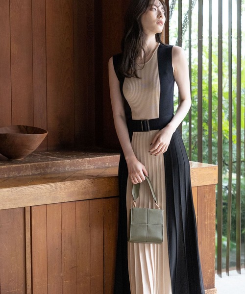 「Andemiu」 ノースリーブワンピース FREE ネイビー レディース_画像7