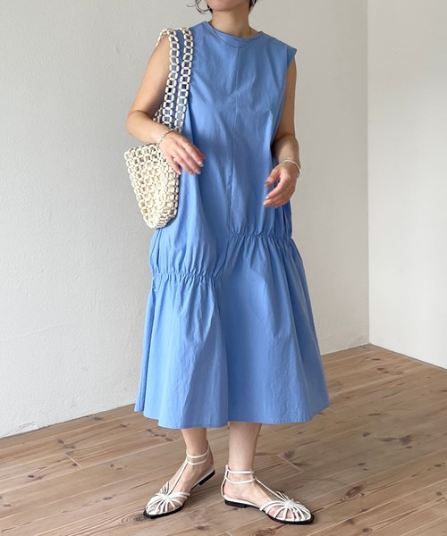 「wee9s」 ノースリーブワンピース FREE ブラック レディース_画像3