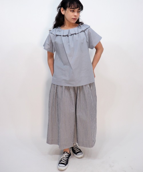 「haupia」 半袖ブラウス MEDIUM オフホワイト レディース_画像9