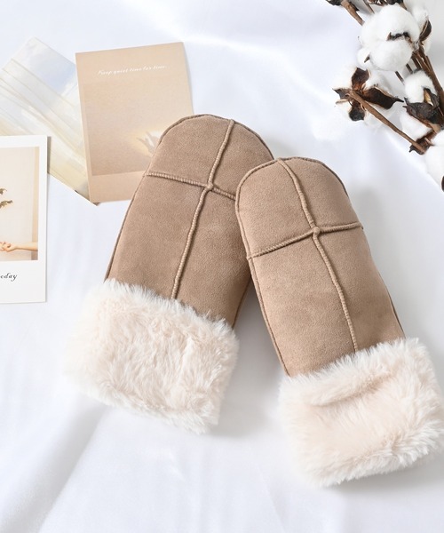 FOXEY　ミトン　ムートン　手袋 sankyo shokai（三京商会） キッズ 手袋 ムートン ダブルフェイス 子供