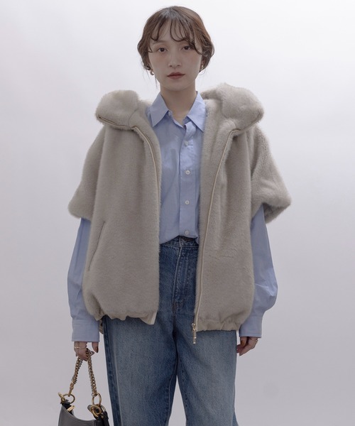 【新品、タグ付き】エイミーロウ　ファーベスト Eimee Law（エイミーロウ） ファーベスト 84293F レディース ラビット