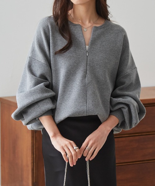 RANAN（ラナン） 長袖ニット LL グレー レディース : ZOZOTOWN Yahoo