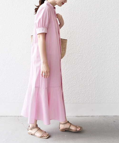 「SHIPS.me」 半袖ワンピース - レッド レディース_画像6