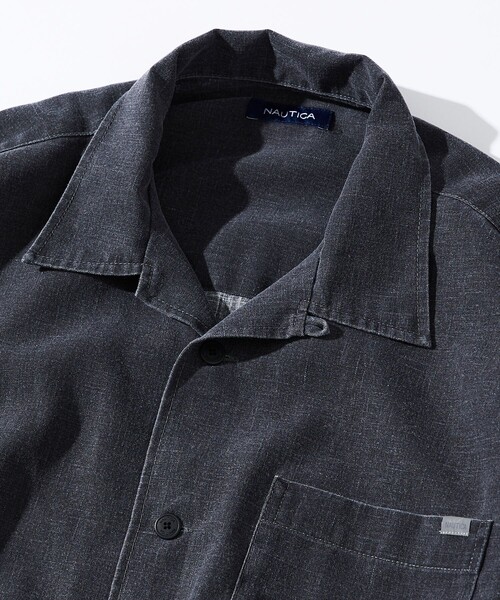 「NAUTICA」 半袖シャツ MEDIUM ブラック メンズの画像