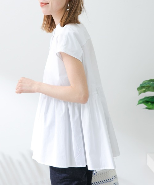 「URBAN RESEARCH Sonny Label」 半袖ブラウス FREE ホワイト レディース_画像4