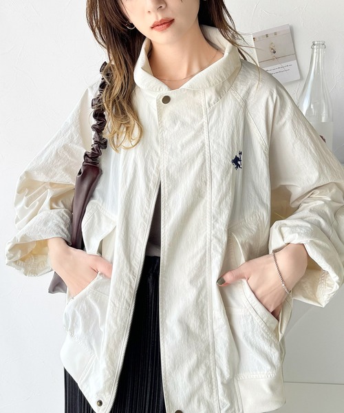 「Java」 ナイロンブルゾン MEDIUM オフホワイト レディースの画像4