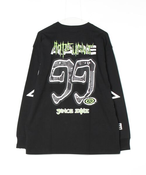 「AAPE BY A BATHING APE」 長袖Tシャツ LARGE ブラック メンズ_画像3