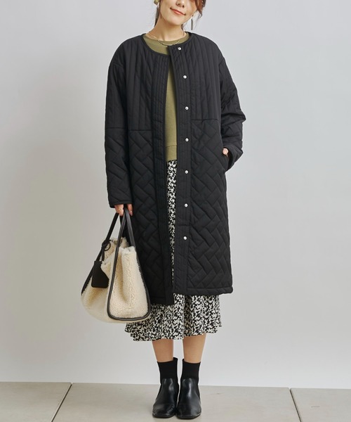 「Chez toi」 中綿コート FREE ライトグレー レディース_画像2