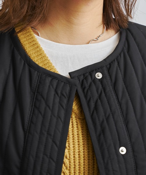 「Chez toi」 中綿コート FREE ライトグレー レディース_画像6