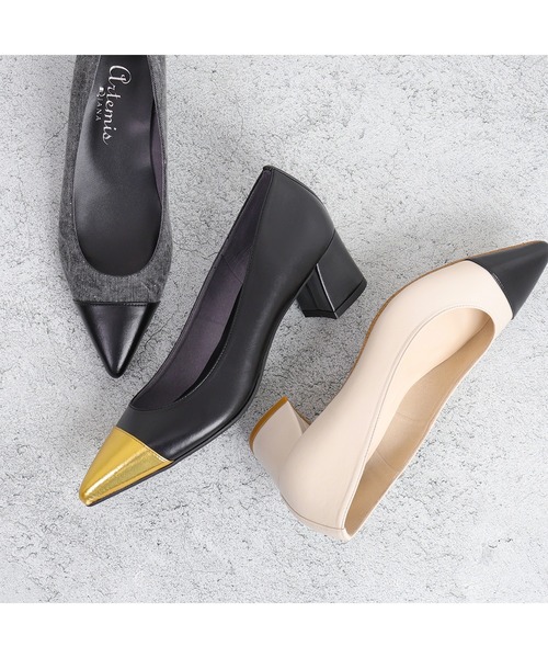 「artemis by DIANA」 パンプス 24.5cm ブラック レディース_画像3