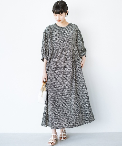 「haco!」 7分袖ワンピース MEDIUM ブラック系その他 レディース_画像5